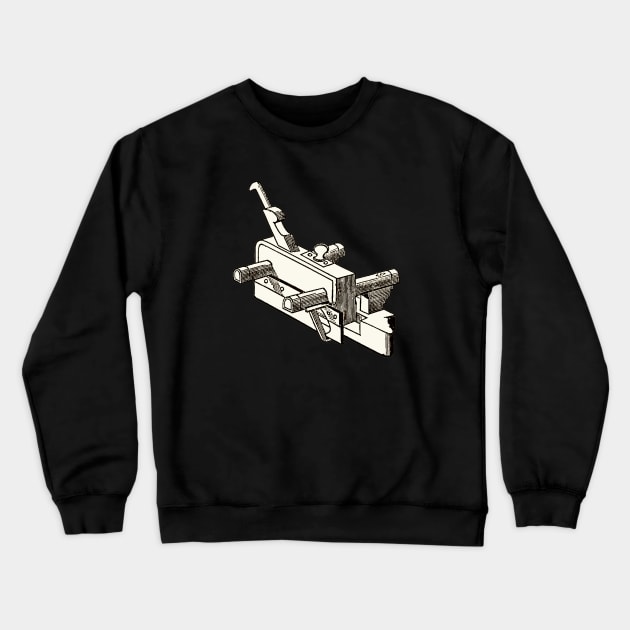 Carpentry Hand Plane Crewneck Sweatshirt by MerchByToolemera